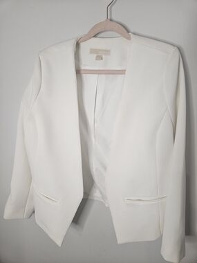 Michael Kors Cream Open-Front Blazer Jacket